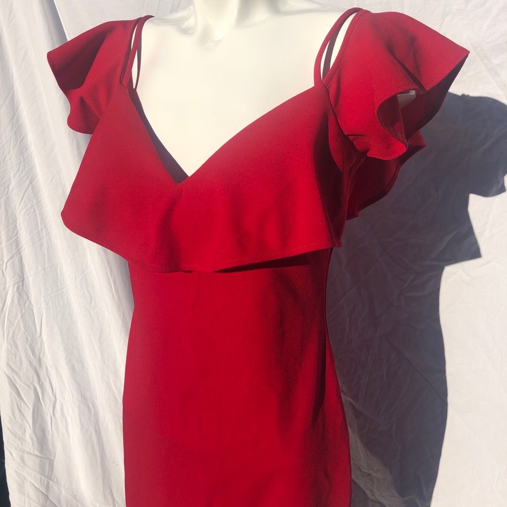 Red party dress